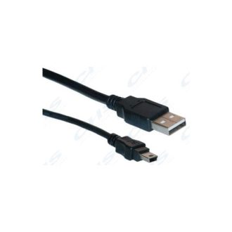   WIRETEK kábel USB Összekötő A - Mini  5pin, 2m, Male/Male