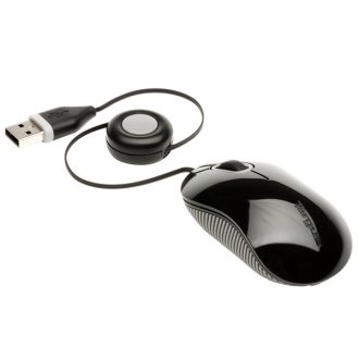   TARGUS Vezetékes egér AMU75EU, Compact Blue Trace Mouse - Black