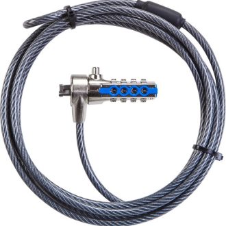   TARGUS Physical Lock / DEFCON™ T-Lock Resettable Combination Cable Lock for Laptop Computer and Desktop Security Cable