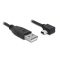 DELOCK kábel USB 2.0 Type-A male > USB Mini-B male 90 fokos 3m