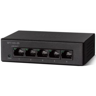   CISCO Switch 5x100Mbps, Asztali, Műanyag házas - SF110D-05-EU