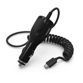HAMA 173671, AUTÓS TÖLTŐ, MICRO USB, 1A, FEKETE