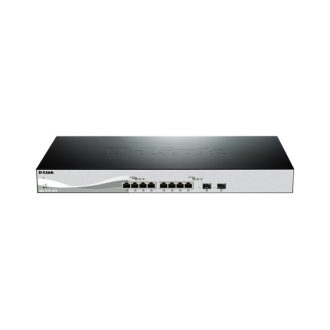   D-LINK Switch 8x1000Mbps kombó + 2xGigabit SFP+ Menedzselhető Rackes, DXS-1210-10TS/E