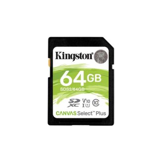   KINGSTON Memóriakártya SDXC 64GB Canvas Select Plus 100R C10 UHS-I U1 V10