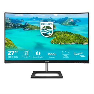   PHILIPS Ívelt VA monitor 27" 272E1CA/00 1920x1080, 16:9, 250cd/m2, 4ms, VGA/HDMI/DisplayPort, hangszóró