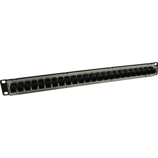 EXCEL Patch Panel Cat.5e UTP 24 portos 1U, fekete (RJ45-RJ45)