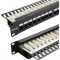 EXCEL Patch Panel Cat.6 UTP 24 portos 1U, fekete - felül szerelhető
