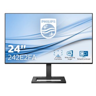   PHILIPS IPS monitor 23.8" 242E2FA, 1920x1080, 16:9, 300 cd/m2, 1ms, VGA/DisplayPort/HDMI, hangszóró