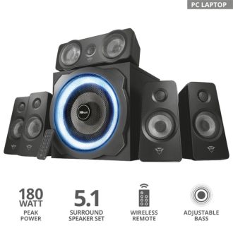   TRUST 5.1 térhatású hangszórórendszer 21738 (GXT 658 Tytan 5.1 Surround Speaker System)