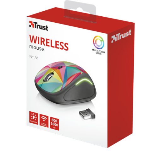 TRUST Vezeték nélküli egér 22337 (Yvi FX Wireless Mouse - geometrics)