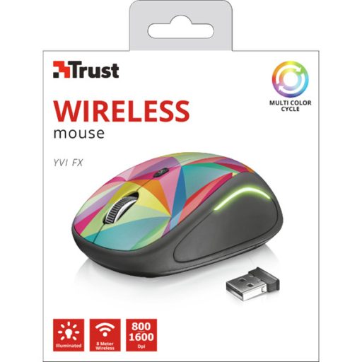 TRUST Vezeték nélküli egér 22337 (Yvi FX Wireless Mouse - geometrics)