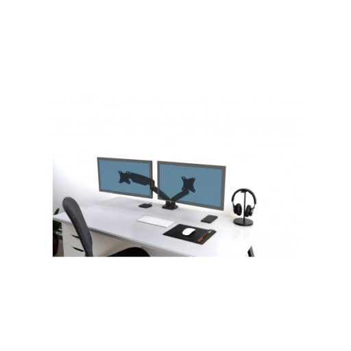 PORT DESIGNS-Port Connect Asztali monitor állvány - dupla, 75x75/100x100, 32"-ig, max 8 kg, forgatható, dönthető