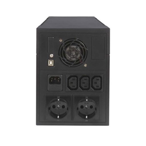 ABLEREX UPS, GLAMOR GR650, 1xIEC+1xSchuko, 650VA (360 W) LINE-INTERACTIVE szünetmentes tápegység, torony, LCD