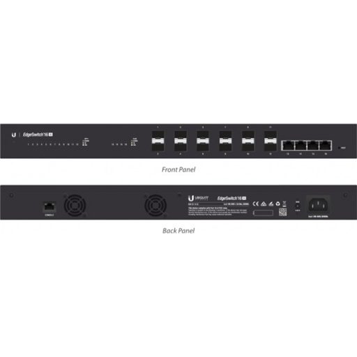 UBiQUiTi EdgeSwitch 12x10000Mbps SFP+ + 4x10000Mbbps, Menedzselhető, Rackes - ES-16-XG