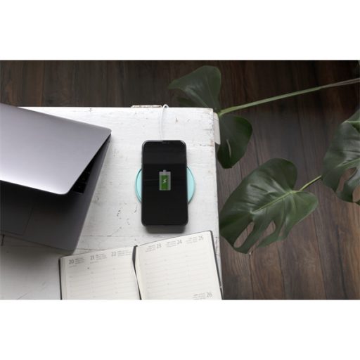 TRUST Gyors vezeték nélküli töltő 23865 (Qylo Fast Wireless Charging Pad 7.5/10W - turquoise)