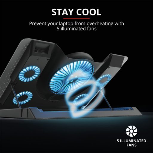 TRUST Laptop hűtőállvány 23581 ( GXT 1125 Quno Laptop Cooling Stand)
