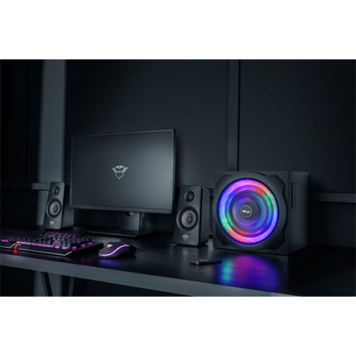 TRUST RGB-megvilágítású 2.1 hangszórókészlet 22944 (GXT 629 Tytan RGB Illuminated 2.1 Speaker Set)