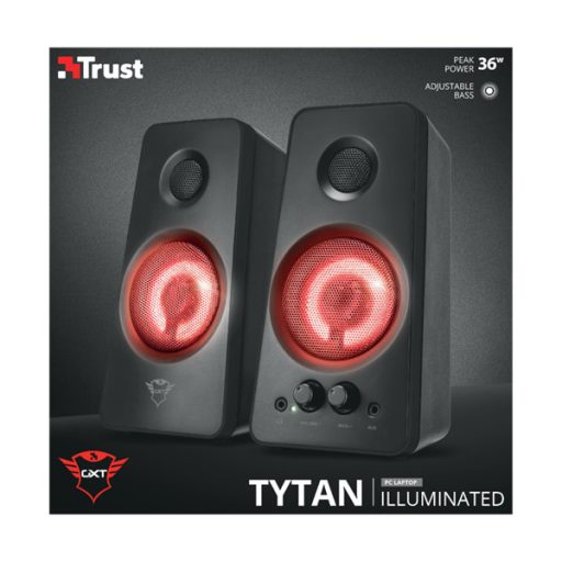 TRUST Megvilágított 2.0 hangszórókészlet 21202 (GXT 608 Tytan Illuminated 2.0 Speaker Set)