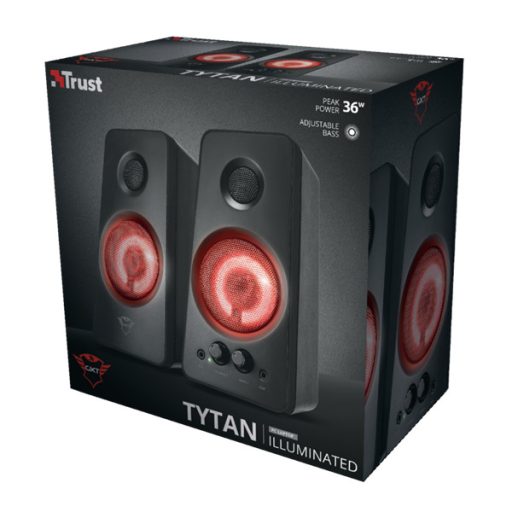 TRUST Megvilágított 2.0 hangszórókészlet 21202 (GXT 608 Tytan Illuminated 2.0 Speaker Set)