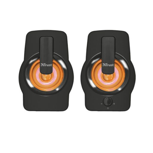 TRUST RGB LED-megvilágítású 2.0 hangszórókészlet 22948 (Gemi RGB 2.0 Speaker Set - black)