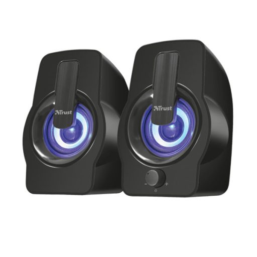 TRUST RGB LED-megvilágítású 2.0 hangszórókészlet 22948 (Gemi RGB 2.0 Speaker Set - black)