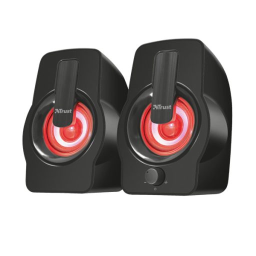 TRUST RGB LED-megvilágítású 2.0 hangszórókészlet 22948 (Gemi RGB 2.0 Speaker Set - black)