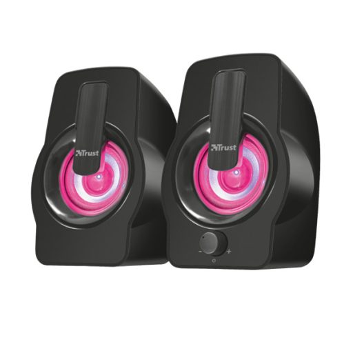 TRUST RGB LED-megvilágítású 2.0 hangszórókészlet 22948 (Gemi RGB 2.0 Speaker Set - black)