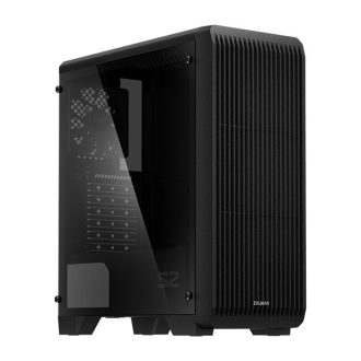   ZALMAN Ház Midi ATX S2TG Üvegfalú Tápegység nélkül, Fekete