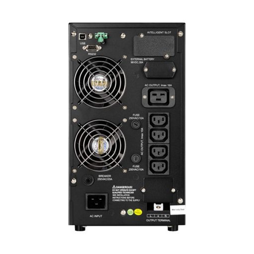 AEG szünetmentes tápegység, PROTECT C 3000, 3000VA (2700W), 4x IEC320 C13, online kettős konverziós UPS, AVR, LCD