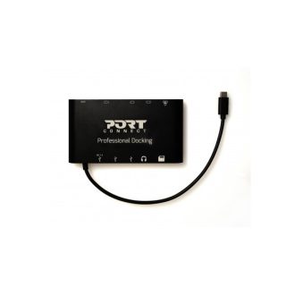   PORT DESIGNS - Dokkoló állomás,TYPE C TRAVEL 1 X 4K  ++1VGA, 1HDMI, 1 miniDP, 3xUSB-A, 1x USB-C, RJ45, SD/MMC&Micro SD