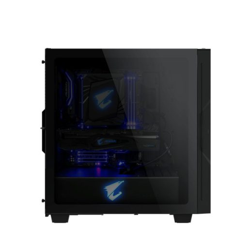 GIGABYTE Ház AORUS C300 Glass, GB-AC300G, Tápegység nélkül, Fekete