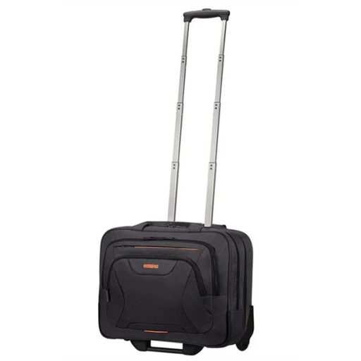 AMERICAN TOURISTER Gurulós Notebook táska 88533-1070, Rolling Tote 15.6" (Fekete/Narancssárga) -AT WORK