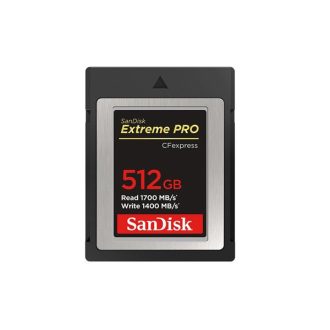   SANDISK 186487, CFEXPRESS EXTREME PRO® KÁRTYA 512GB, Type B, 1700MB/s, 1400MB/s,