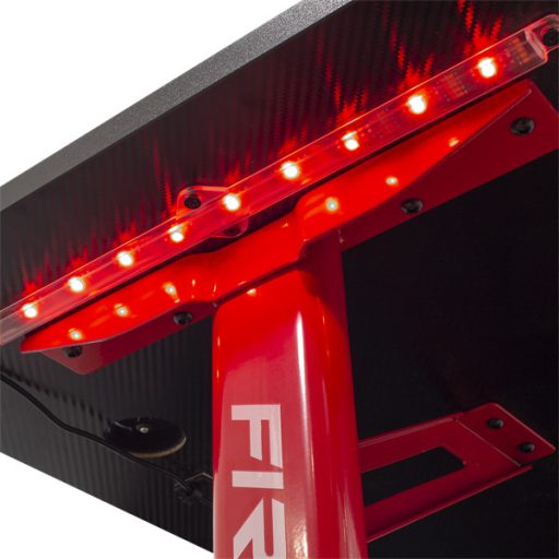 WHITE SHARK FIRE SHADOW RGB gamer asztal fekete/piros