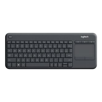   LOGITECH Billentyűzet - K400 Plus Vezeték Nélküli Touch Fekete, US