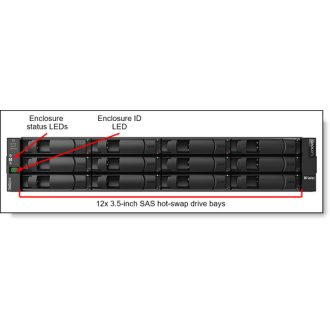   LENOVO DE storage - DE120S LFF külső tároló, Expansion Enclosure, 2U, (12x 3.5 LFF)
