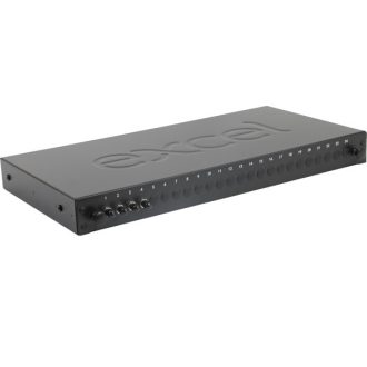   EXCEL Optikai Patch Panel 1U MM ST 24 port, 4 ST toldóval töltve