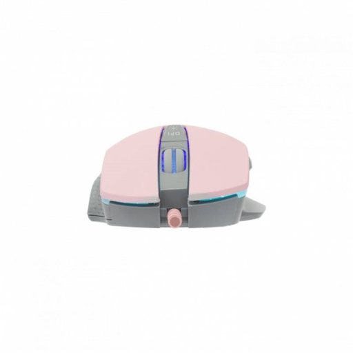 WHITE SHARK GARETH gamer egér, pink