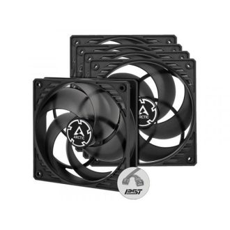   ARCTIC COOLING Rendszerhűtő Ventilátor F12 PWM PST Fekete, 12cm (5-PACK)