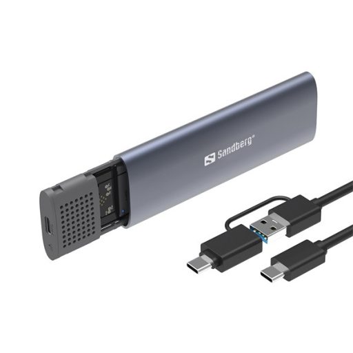 SANDBERG Merevlemez-tartozék, USB 3.2 Case for M.2+NVMe SSD