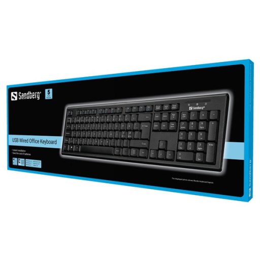 SANDBERG Billentyűzet, USB Wired Office Keyboard Nord