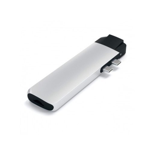 Satechi Aluminium Type-C PRO Hub (HDMI 4K,PassThroughCharging,1x USB3.0,1xSD,Ethernet) - Silver