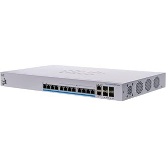   CISCO Switch 12x5000Mbps (8xPOE+) + 4x10000Mbps SFP+, Fémházas, Rackes, Menedzselhető - CBS350-12NP-4X-EU