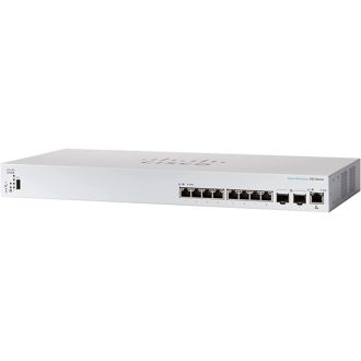   CISCO Switch 8x10000Mbps + 2x10000 SFP+ Kombó, Rackes, Fémházas, Menedzselhető - CBS350-8XT-EU
