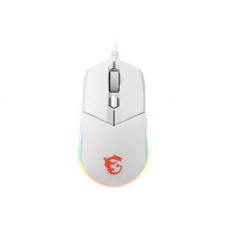   MSI ACCY Clutch GM11 symmetrical design Optical GAMING Wired Mouse, White
