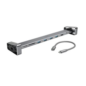   HAMA 200103, USB TYPE-C 9 IN 1 DOKKOLÓ ADAPTER (4x USB3.1, HDMI, LAN, USB-C, PD, SD)