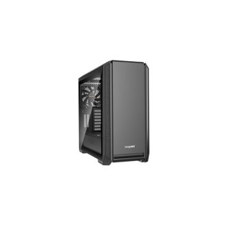   BE QUIET! Ház Midi ATX Silent Base 601 Tápegység nélkül, Fekete Üvegfalú