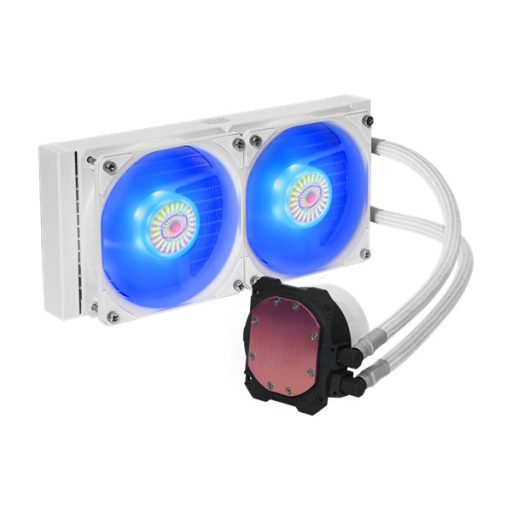 COOLER MASTER CPU hűtő MASTERLIQUID ML240L V2 RGB (vízhűtés) + Kontroller, LGA1700 támogatással, fehér