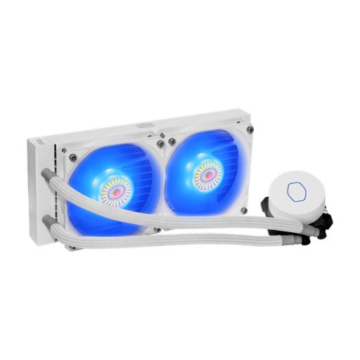 COOLER MASTER CPU hűtő MASTERLIQUID ML240L V2 RGB (vízhűtés) + Kontroller, LGA1700 támogatással, fehér