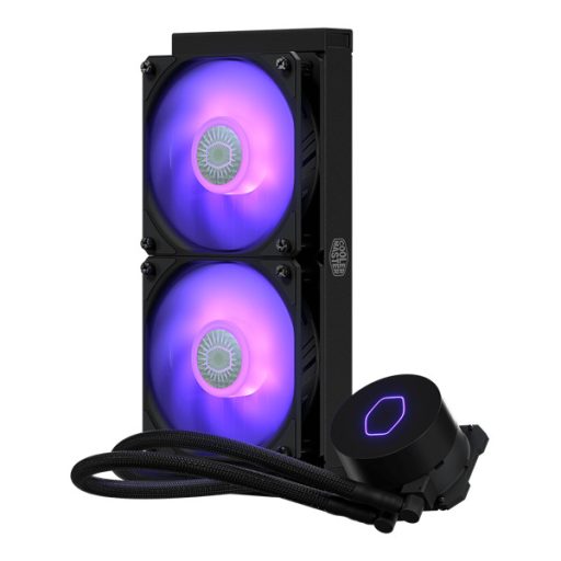 COOLER MASTER CPU hűtő MASTERLIQUID ML240L V2 RGB (vízhűtés) + Kontroller, LGA1700 támogatással fekete